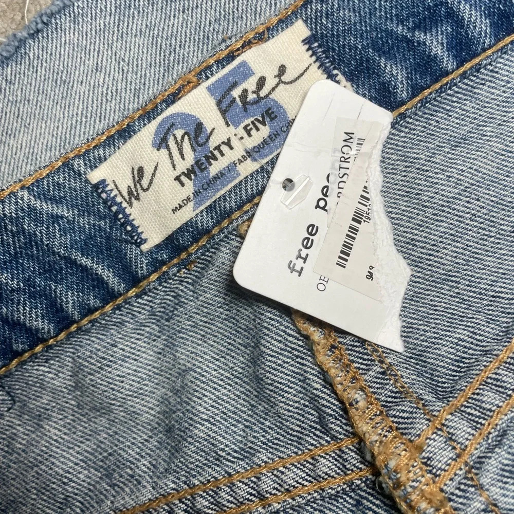 We The Free High‎ Rise Button Fly “BFF” Embroidered Denim Skirt size 25 NWT - Picture 7 of 9